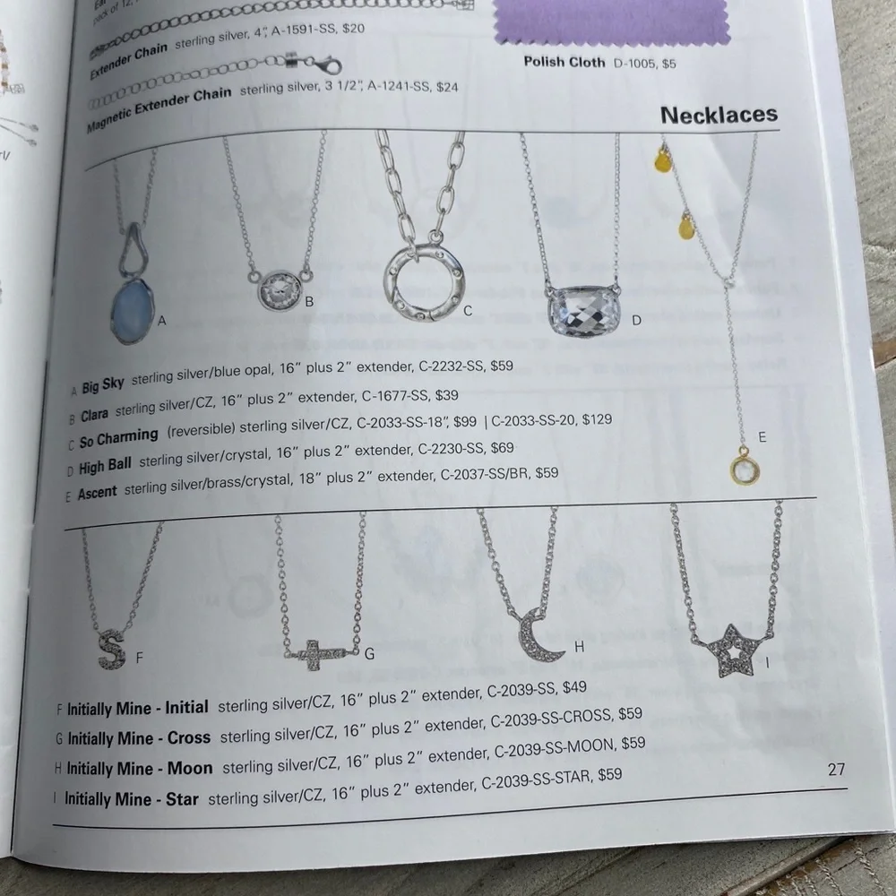 Grace & Heart G&H INITIALLY MINE CROSS NECKLACE .925 STERLING SILVER 16β CZ !NEW - Picture 3 of 3
